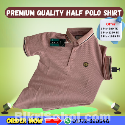 Premium Quality Half Polo Shirt